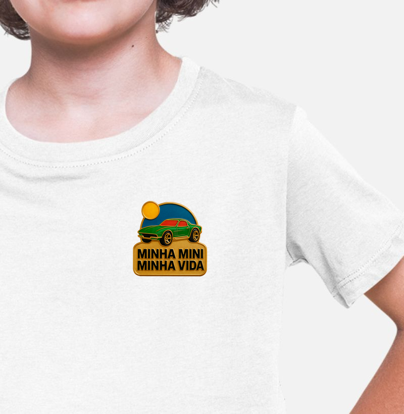 Camiseta infantil colecionador miniaturas minha coleção minha vida
