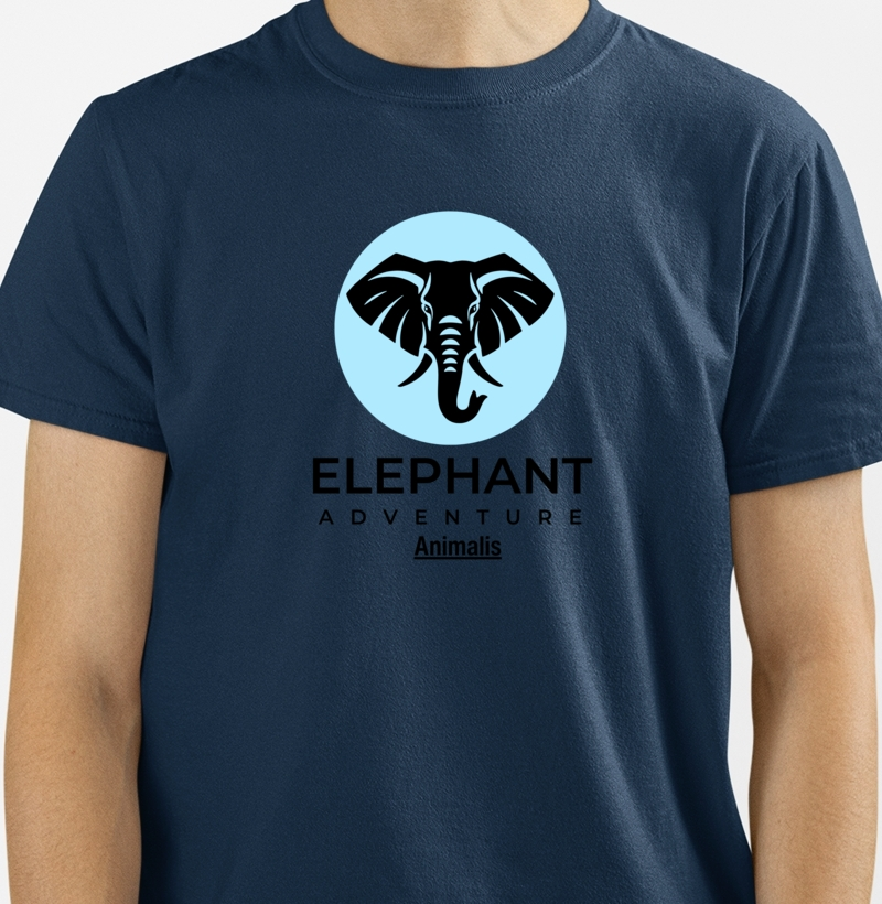 Camiseta Animalis 100% Algodão Elefante