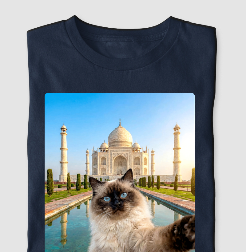 Siamês no Taj Mahal