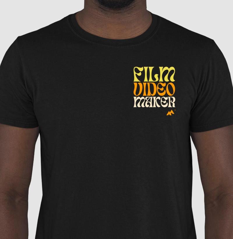 Film & Video Maker - Camiseta Preta - Masculina e Feminina