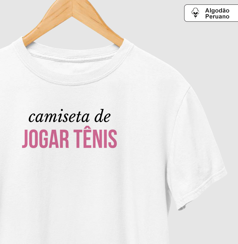 Camiseta de jogar tênis - Algodão Premium