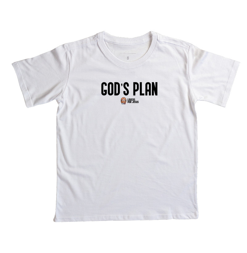 Camiseta Infantil | God's Plan - Loucos Por Jesus 