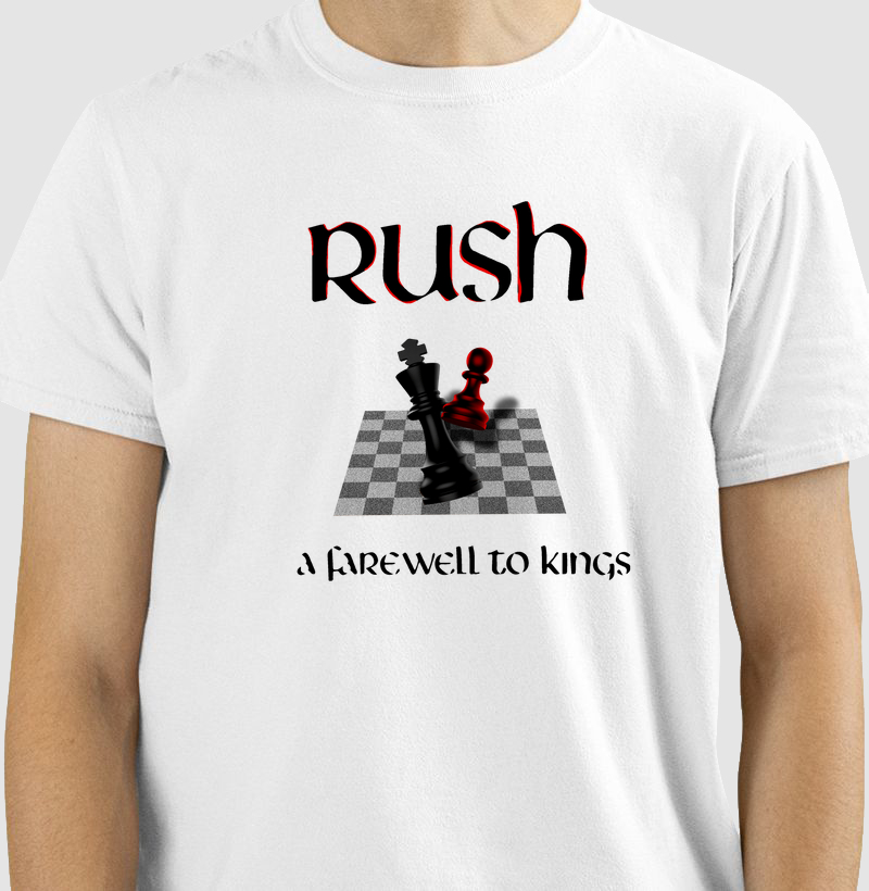 CAMISETA COM ESTAMPA RUSH FAREWELL TO KINGS