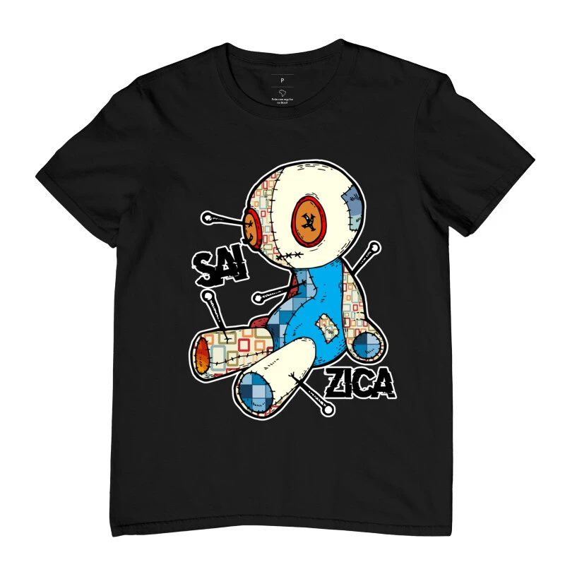 Camiseta Gamer Boneco Vodu Sai Zica