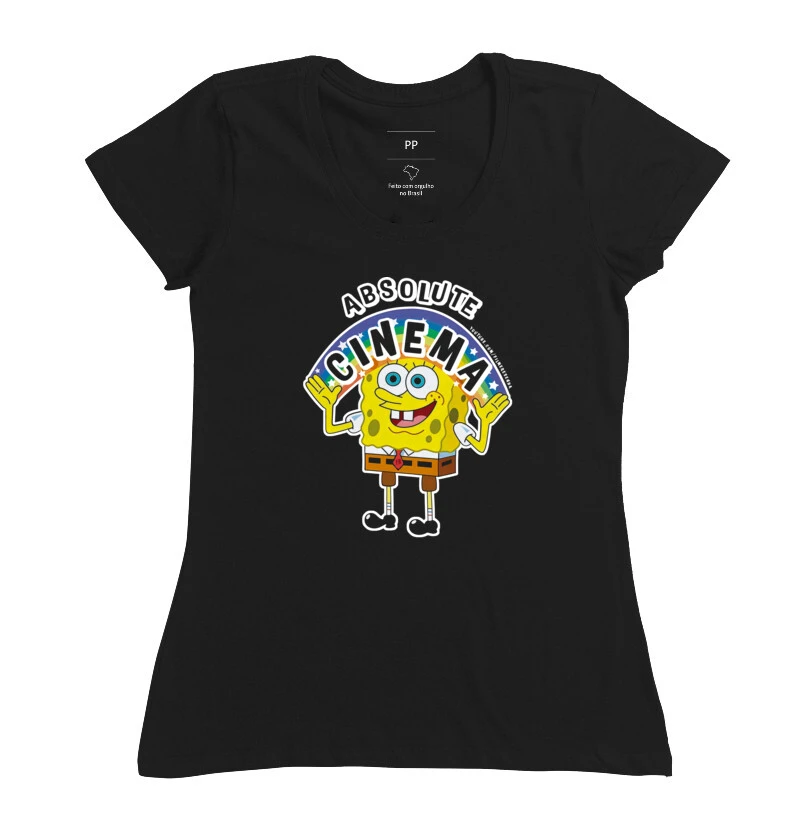 Camiseta Bob Esponja: "Absolute Cinema" (Fem.)