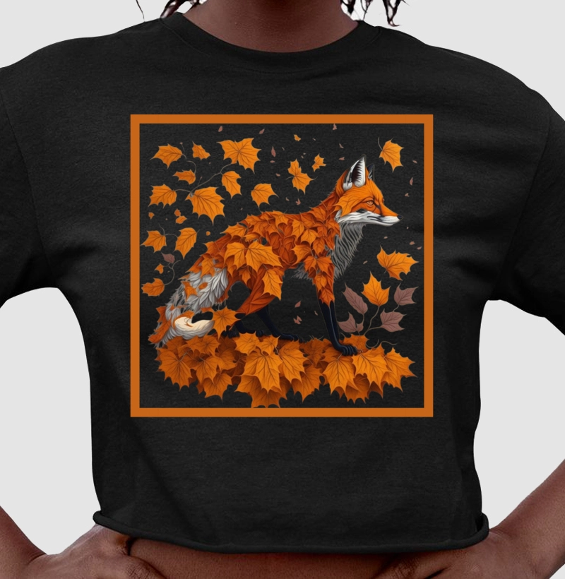 Cropped Raposa entre Folhas