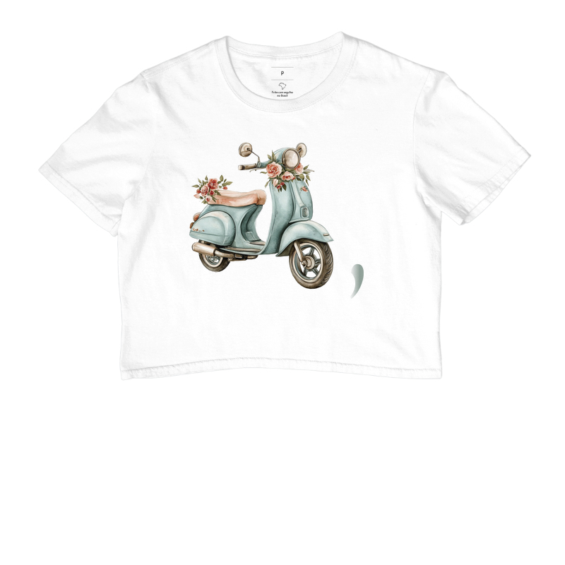 Cropped Floral Scooter