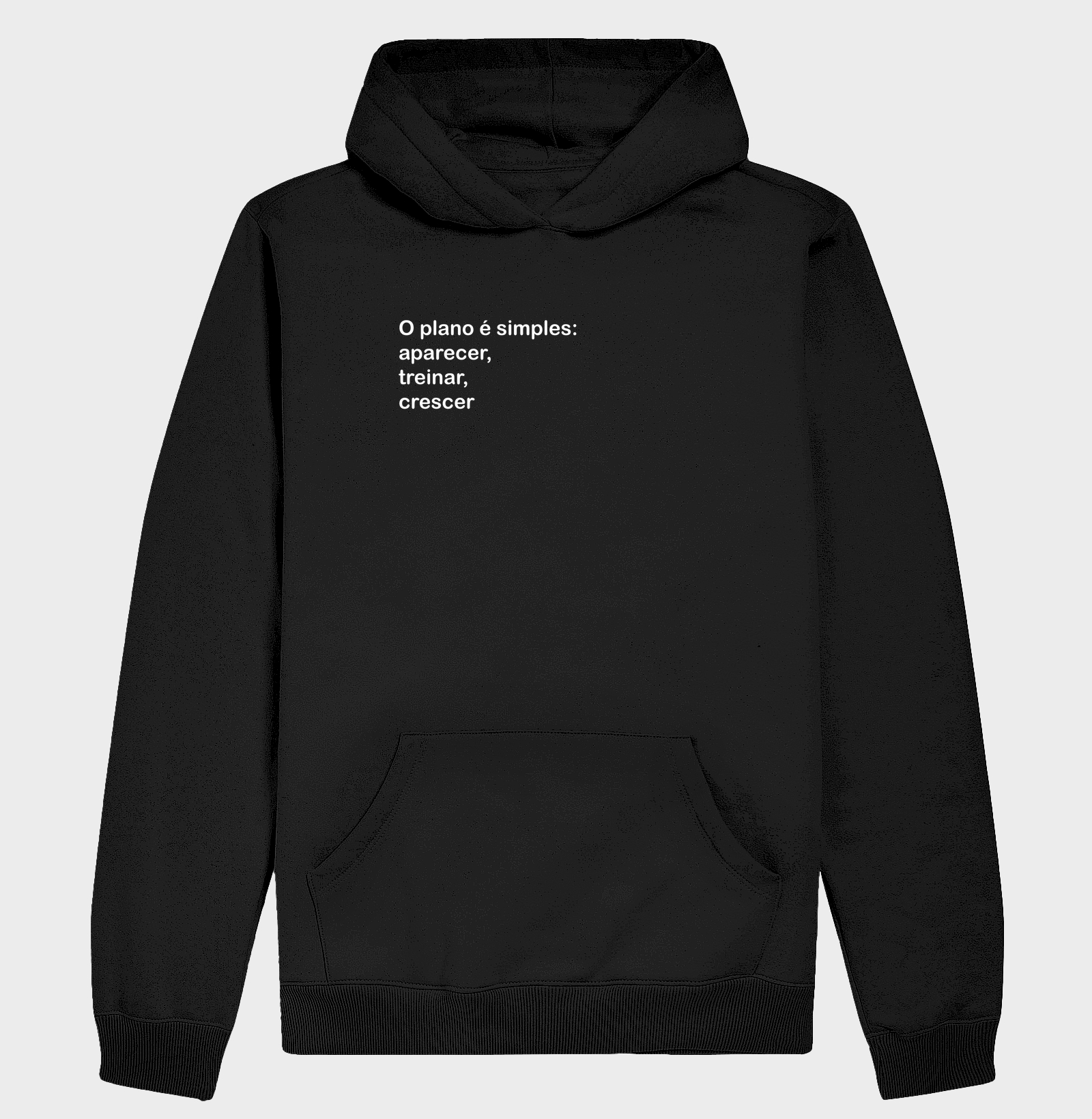O plano é simples, aparecer, treinar, crescer