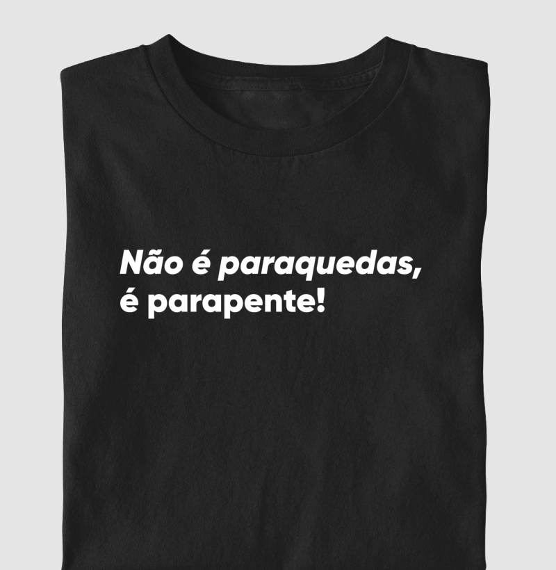 Não é paraquedas, é parapente!