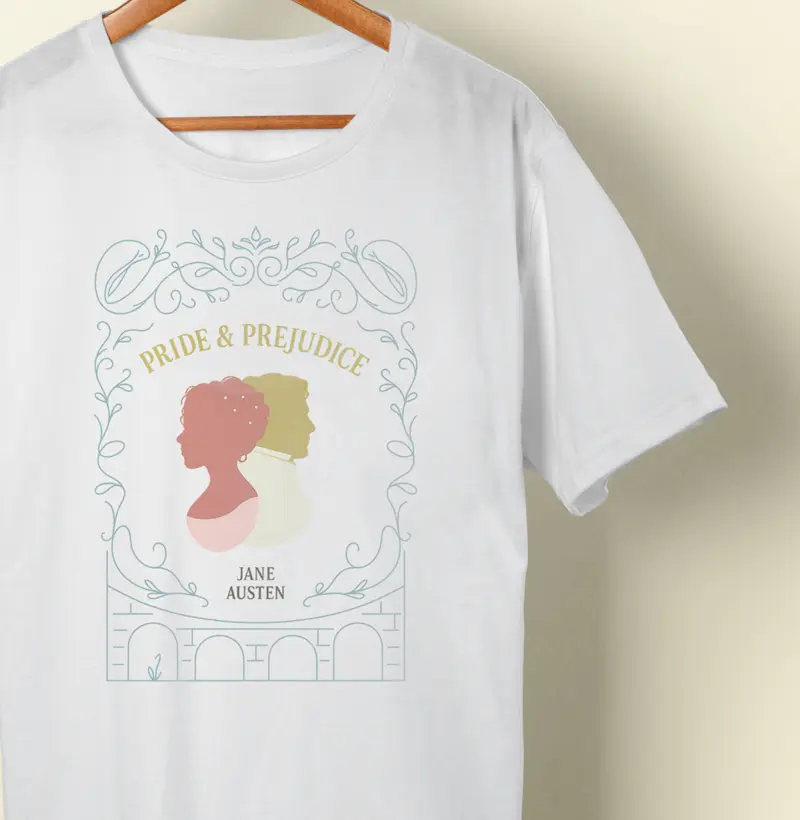 Camiseta - Orgulho e Preconceito - Jane Austen