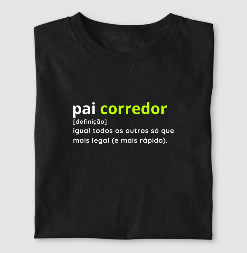 Camiseta Definição Pai corredor