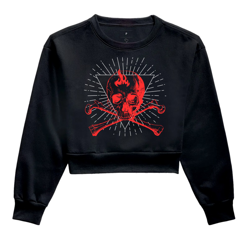 camiseta básica estampa caveira