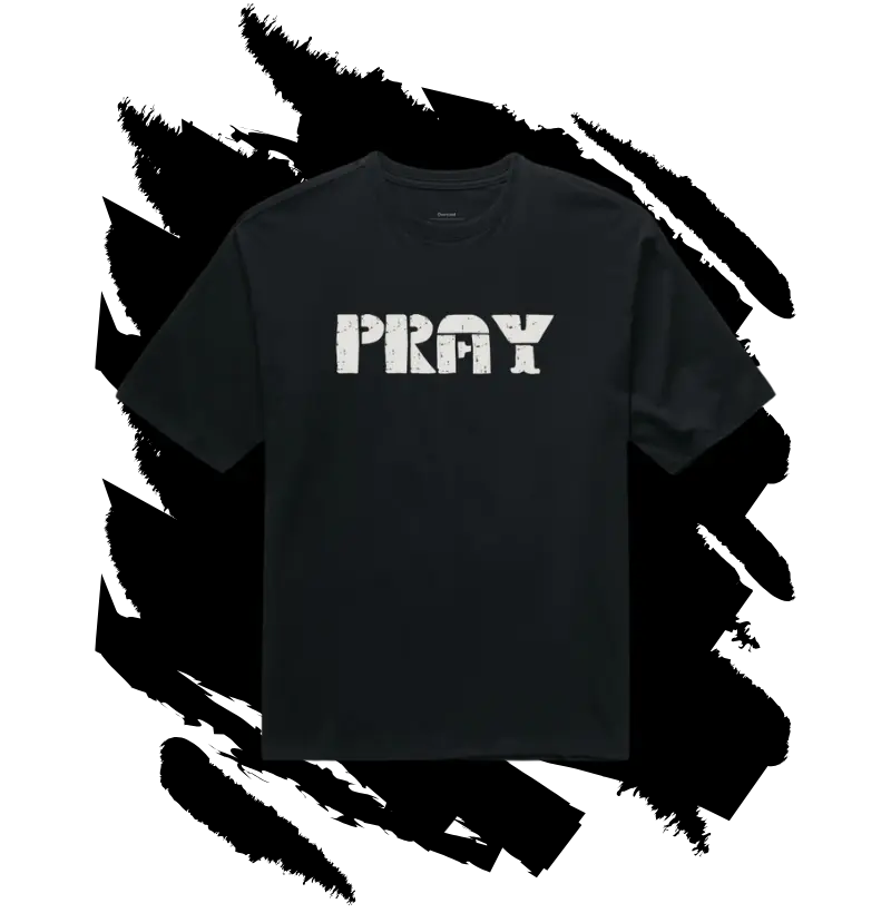 Camiseta Oversized Cristã - Pray