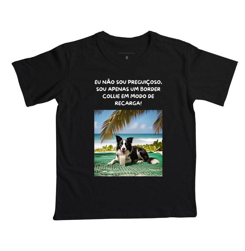 Border collie em modo recarga
