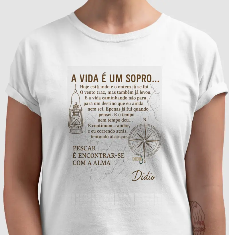 Camiseta a vida é um sopro