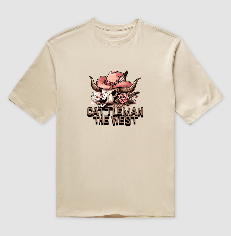 Camiseta Oversized skull west