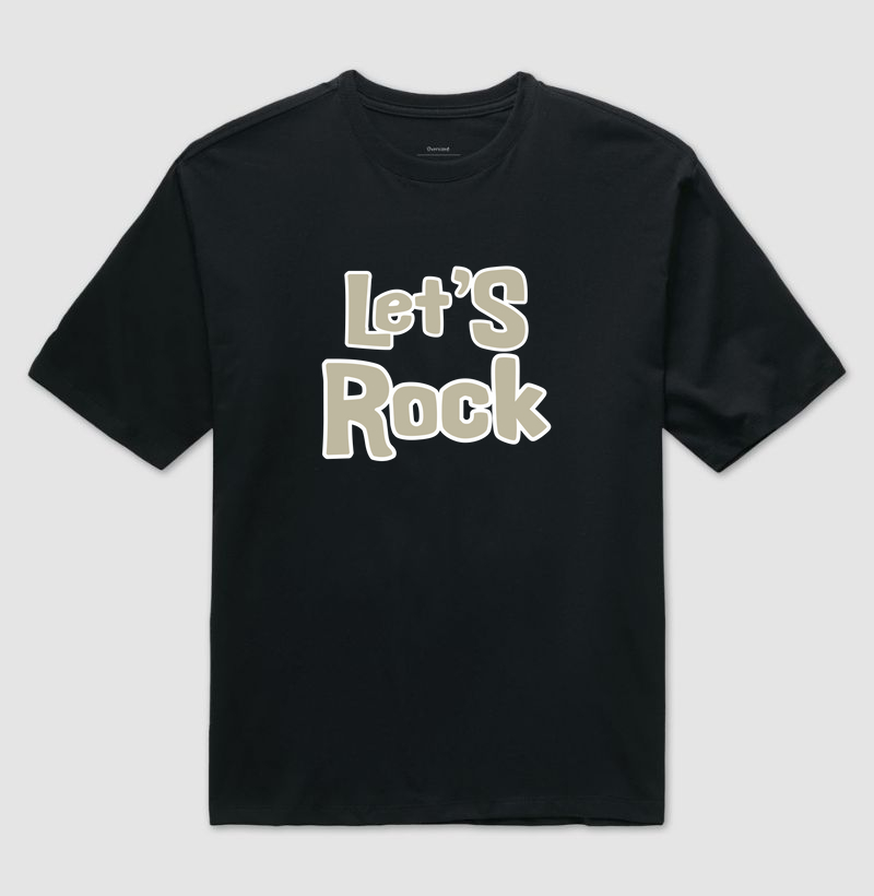 Let’s Rock: Camiseta Oversized - Vibração e Estilo para os Amantes do Rock