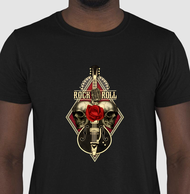 Camiseta Rock Skull
