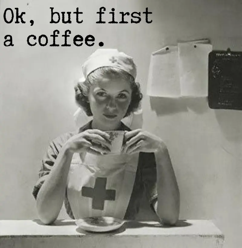 First a coffee