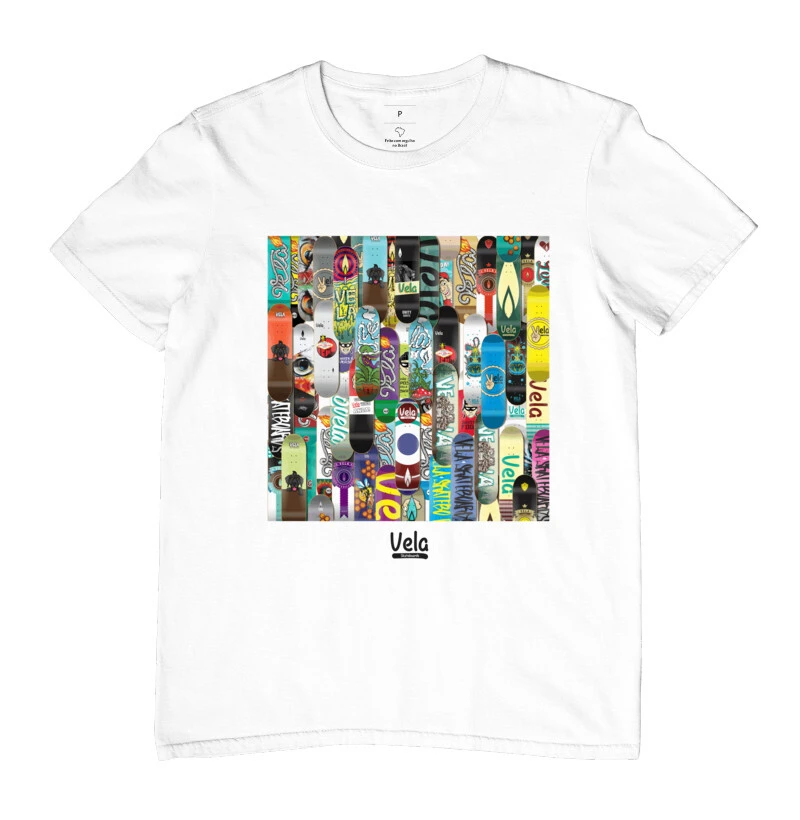 Camiseta Vela Skate : Shape Vela Skateboards