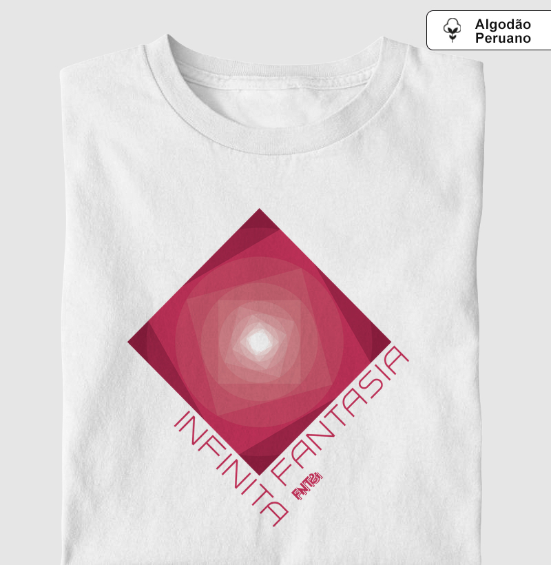 T-SHIRT "INFINITA FANTASIA" / MAGENTA ESTAMPA GRANDE (ALGODÃO PERUANO)