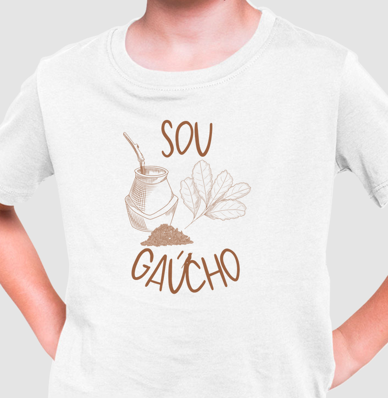 CAMISETA INFANTIL MASCULINA SOU GAÚCHA(O)