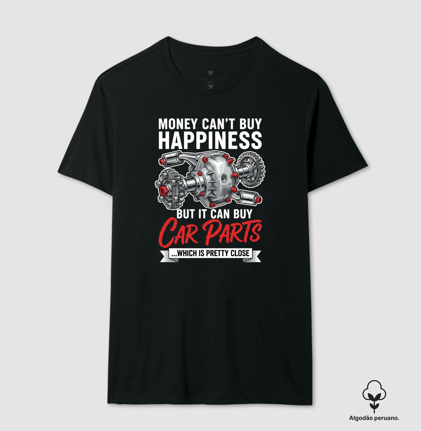 camiseta-garage-motors-kustom-money-cant-buy-happiness-car-parts-mecanica