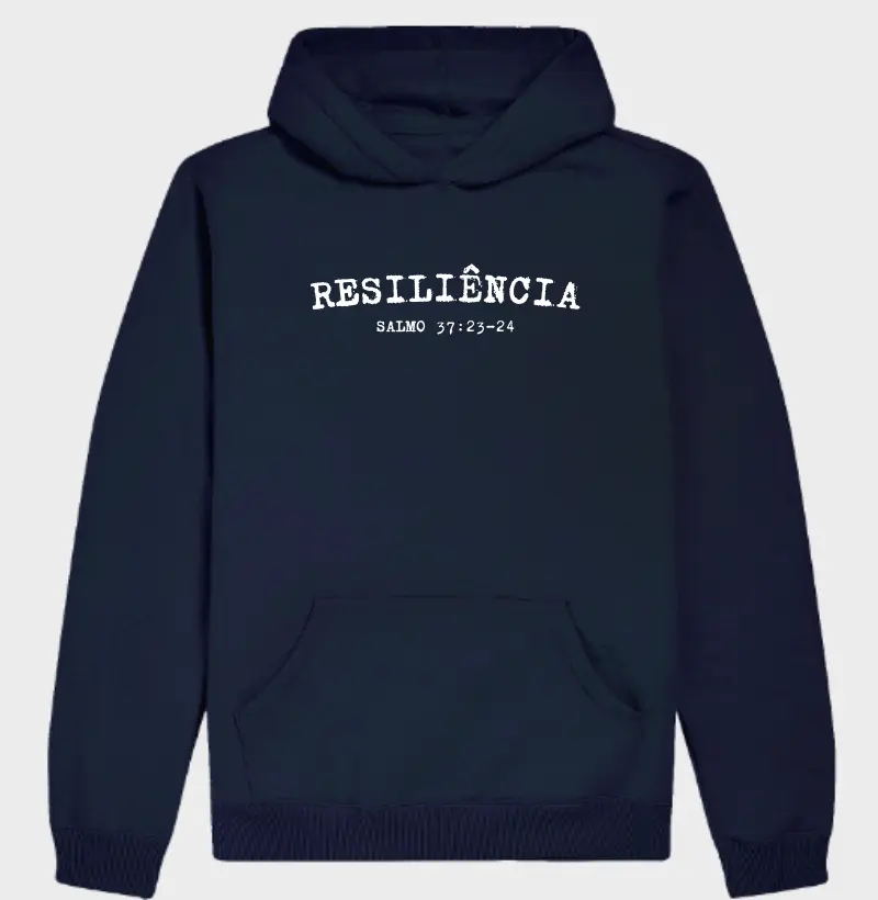 Moletom c/ capuz unisex - Resiliência Salmo 37:23-24