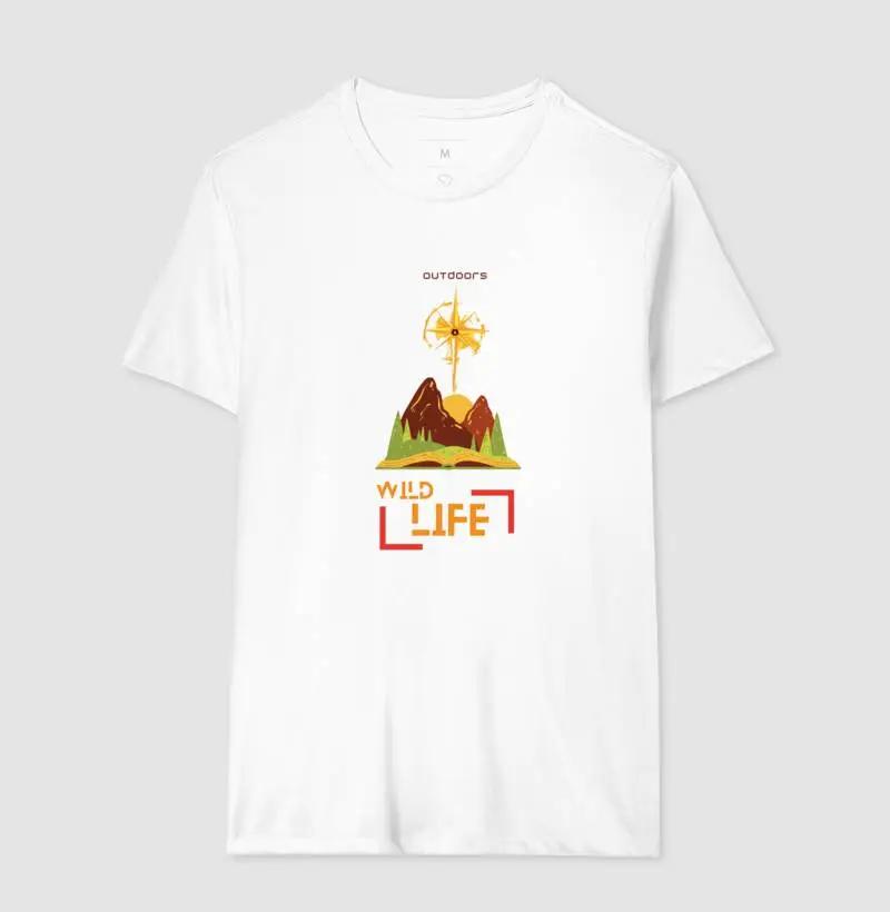 camiseta em direção das montanhas
