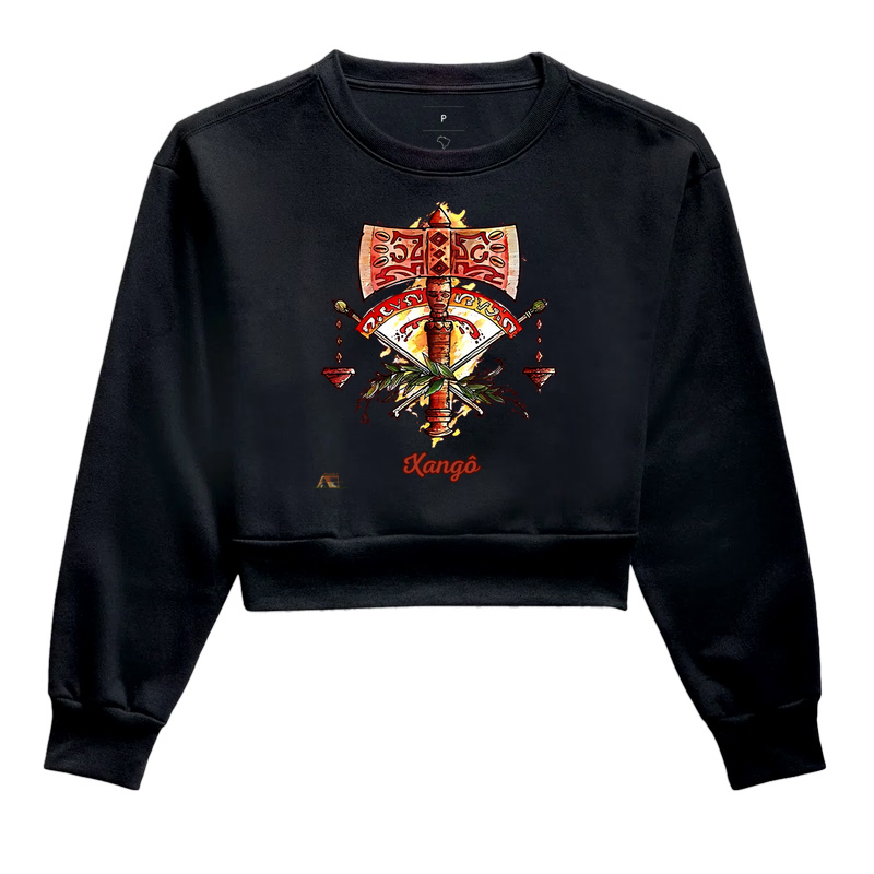 Camiseta Aruanda ê Armas de Xangô Justiça e Realeza em 100% Algodão