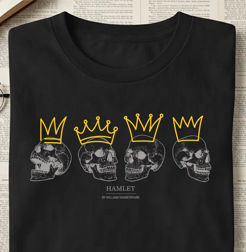 Camiseta Shakespeare - Hamlet Preta