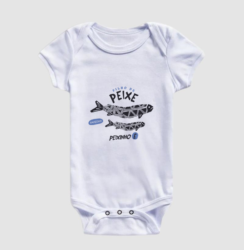 Camiseta Filho de Peixe, Peixinho É...