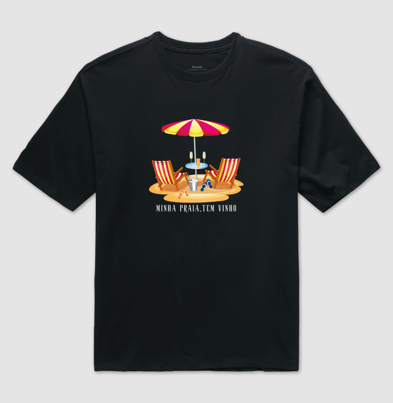 Camiseta Minha Praia tem Vinho