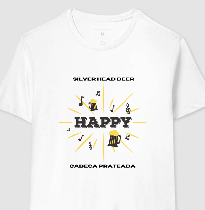 Camiseta Silver Head Happy