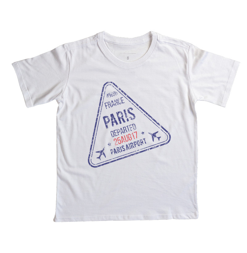 Camiseta Viagem - Carimbo Paris Departed