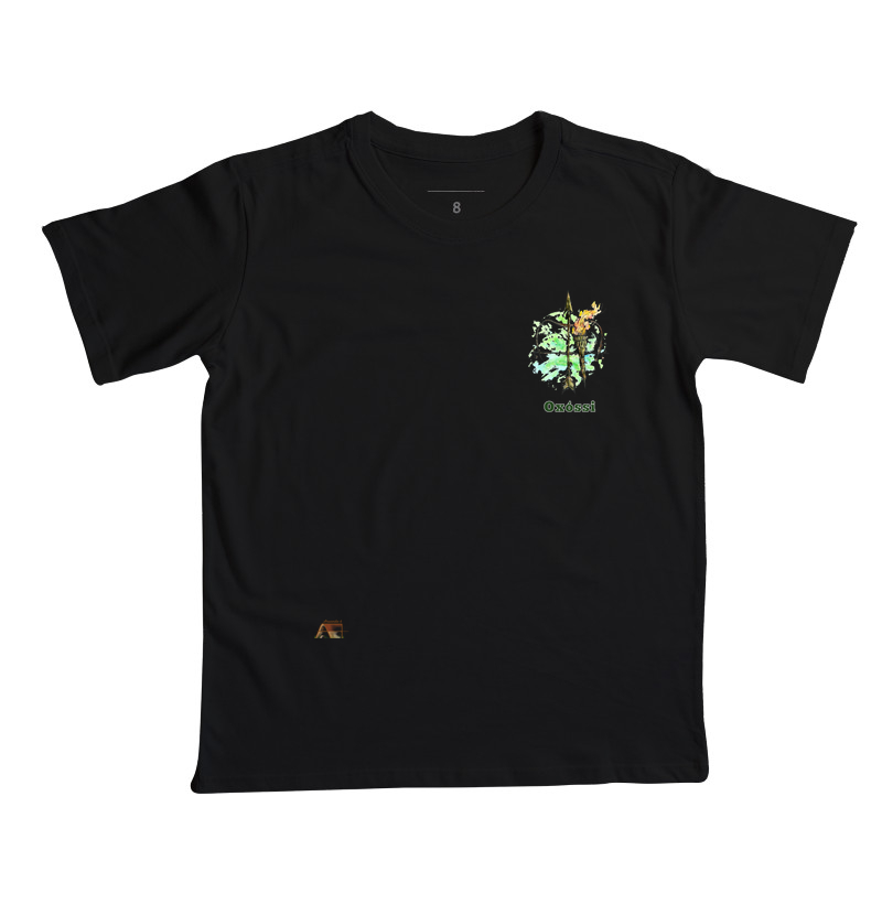  Camiseta Espírito da Caça no peito Oxóssi Invisível 100% Algodão