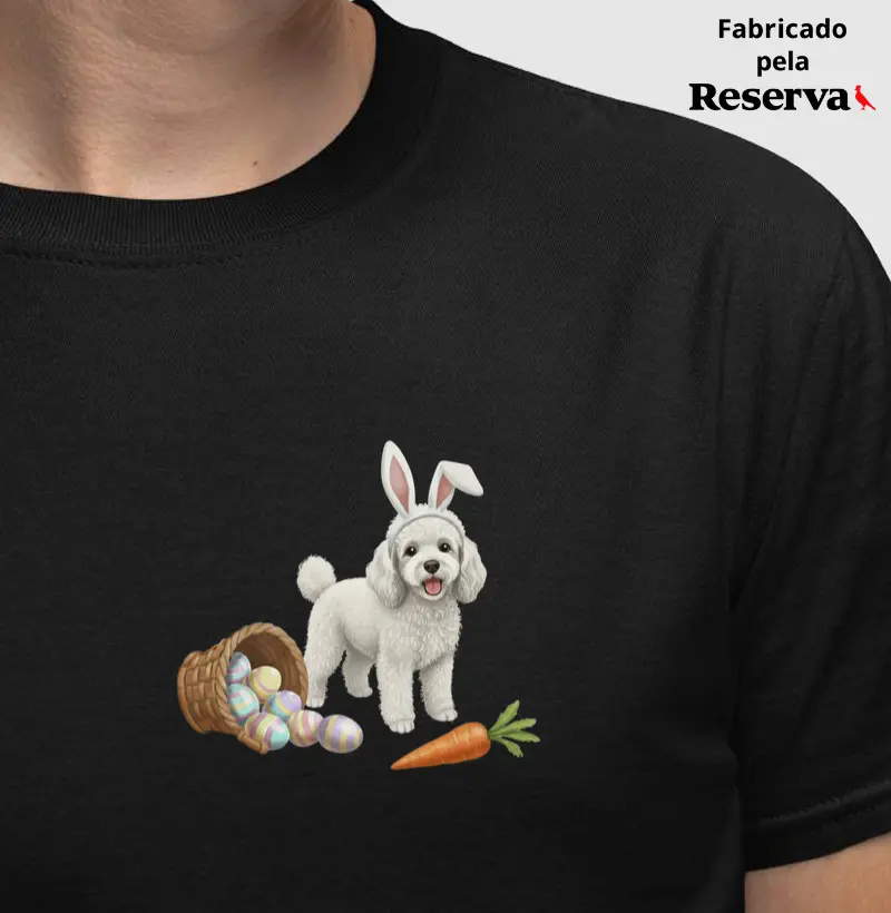 Poodle Branco - Páscoa