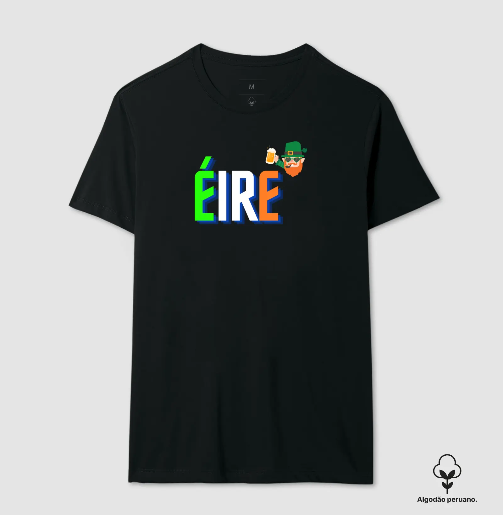 Éire com Leprechaun bebendo