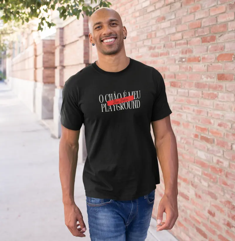 Camiseta Jiu Jitsu Criativa | "Jiu Jitsu: O Chão é Meu Playground" | Estampa Divertida para Lutadores