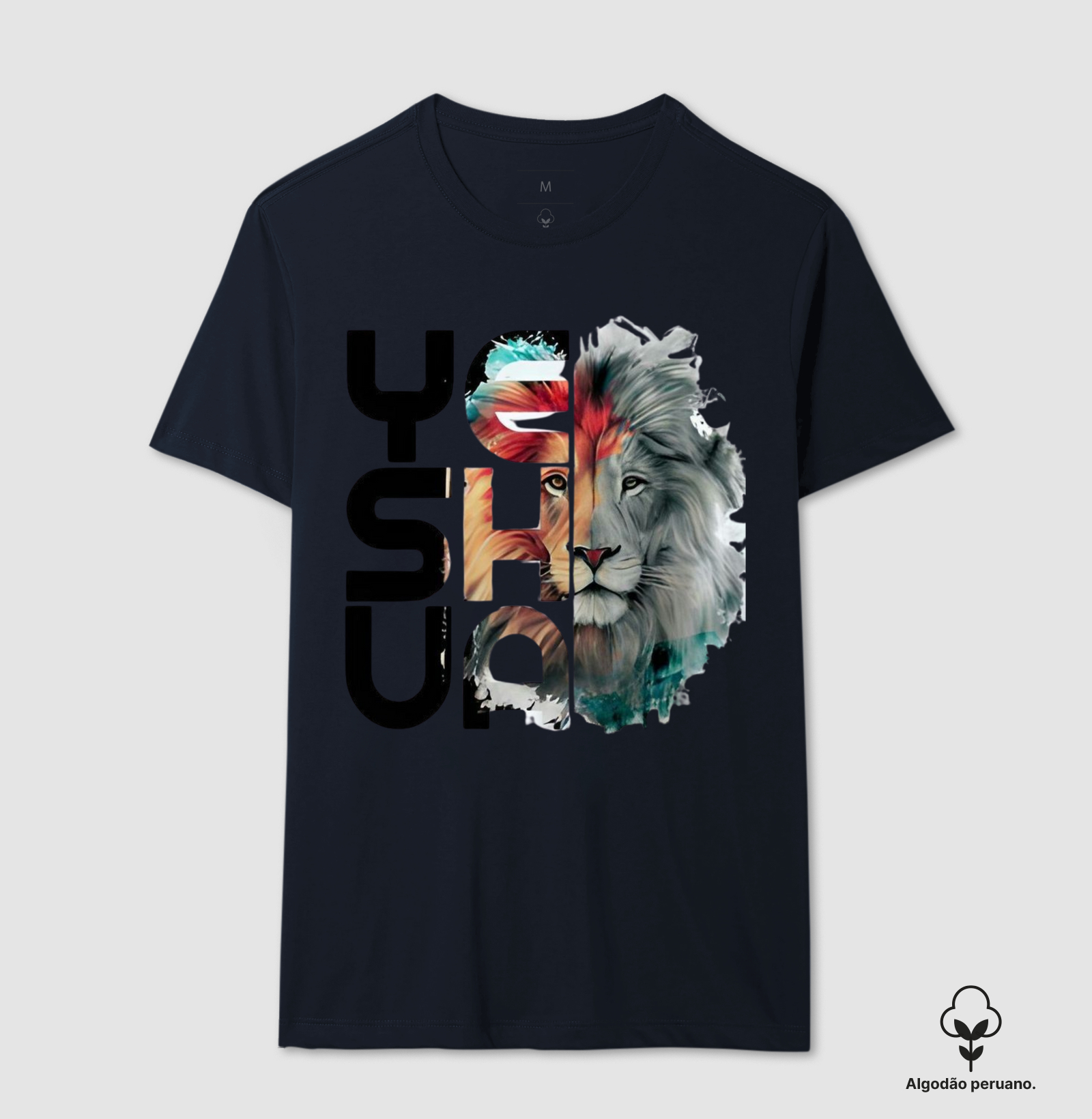Camiseta Algodão Peruano - Leão Yeshua
