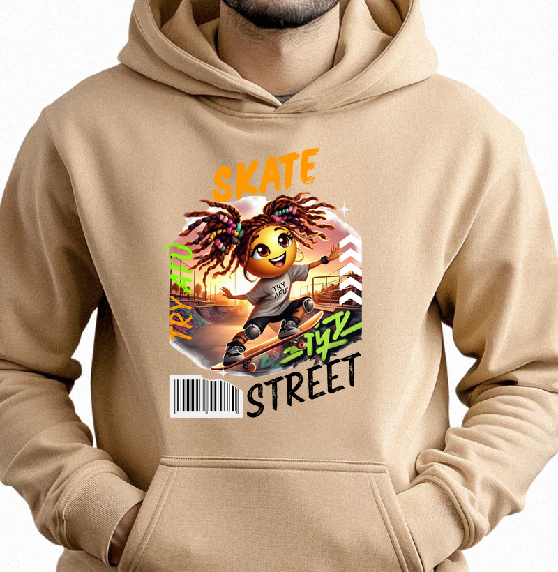 🔥 Moletom Canguru Slim Estampa Exclusiva "Try Afú Skate Street" – Conforto, Estilo e Atitude no Frio! 🔥