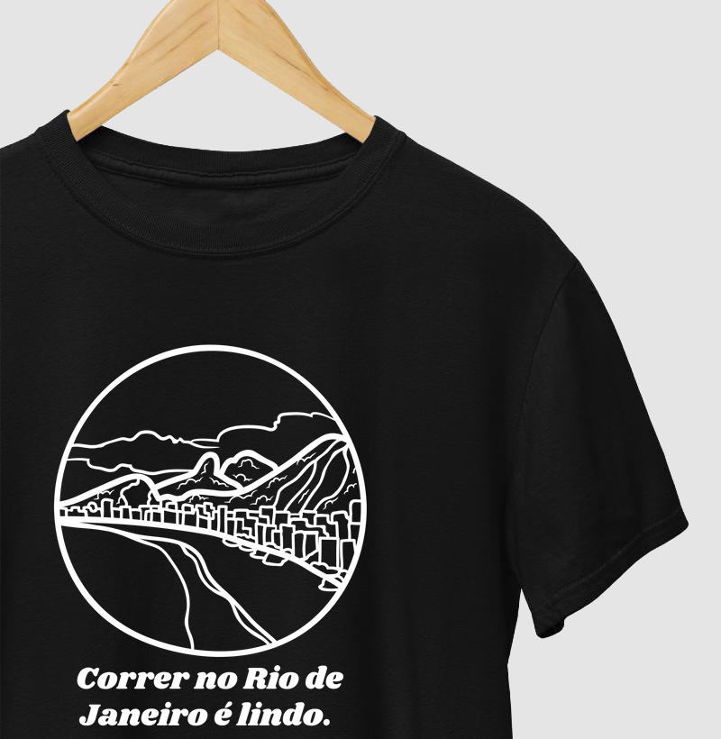 Correr no rio é lindo / estampa central 