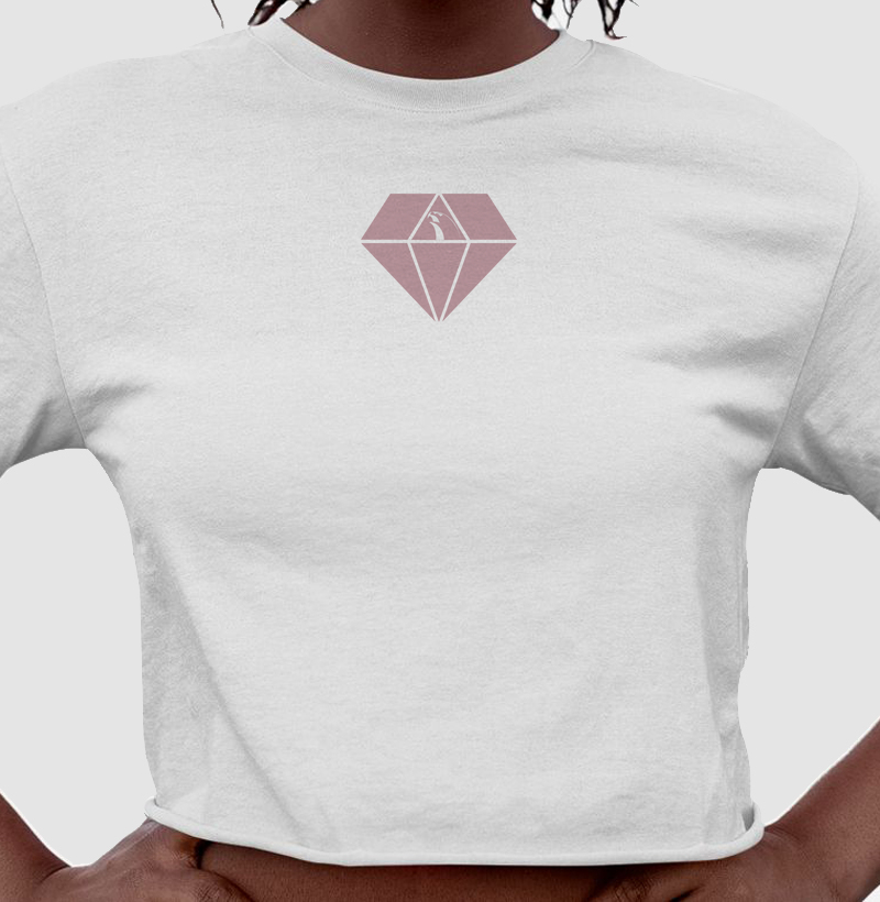 Cropped Alliance Diamonds Rosa I Branco