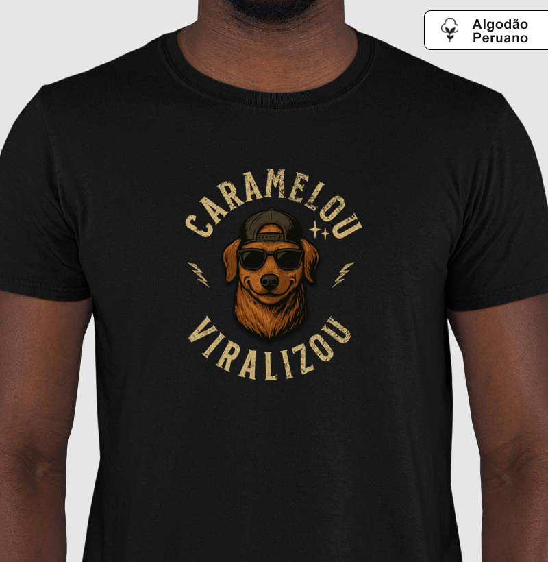 Camiseta Algodão Peruano Caramelou