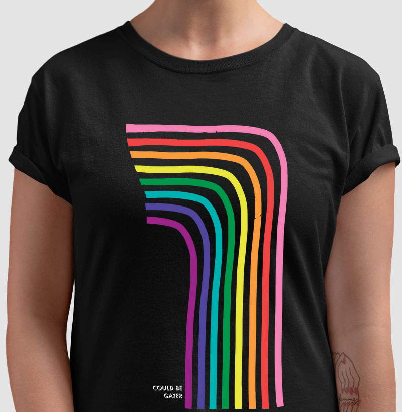 Camiseta Poderia Ser Mais Gay Blusa Arco Iris Lgbtq+