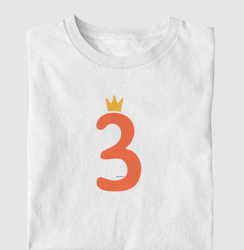 Camiseta Infantil 3 Laranja