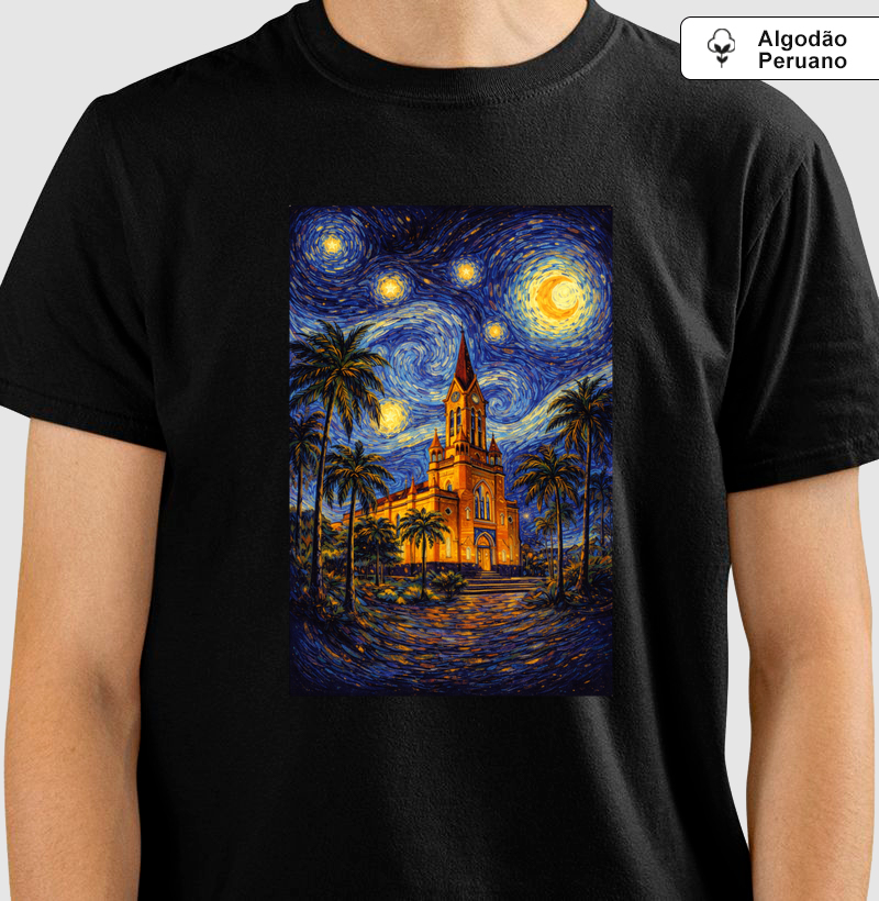 Noite estrela com Igreja