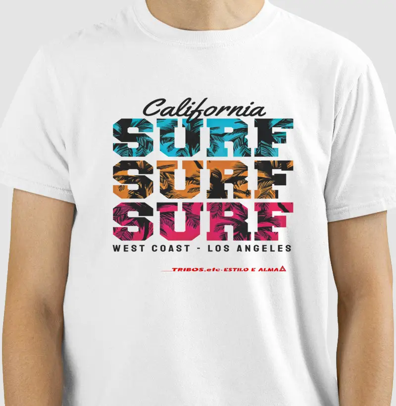 CAMISETA RESERVA.INK MASCULINA E FEMININA TRIBOS.etc ADVENTURE SURF CALIFORNIA