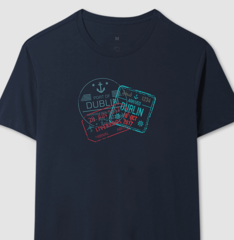Camiseta passport Dublin - DLC LIVING