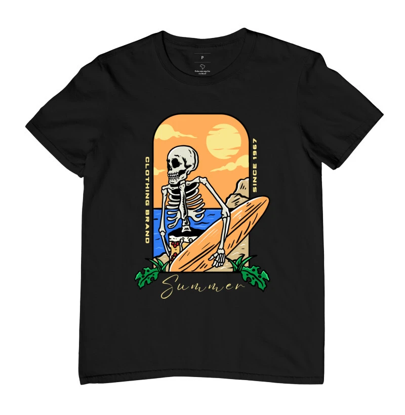 Camiseta - Esqueleto Surfista